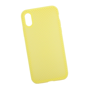 Силиконовый чехол "LP" для Apple iPhone X "Silicone Dot Case", желтый (коробка)