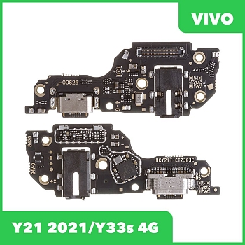 Разъем зарядки для телефона Vivo Y21 2021, Y33s 4G с разъемом гарнитуры и микрофоном